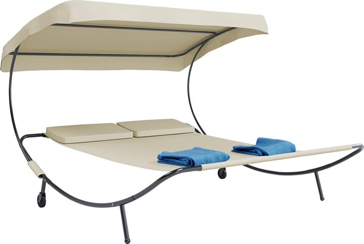 Produktbild VCM Doppelliege Gartenliege 2 Personen Bindox (200 cm)