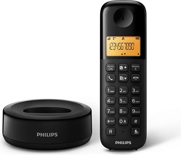 Immagine prodotto Philips Telefono senza fili D1601B/34 1,6 300 mAh GAP Nero