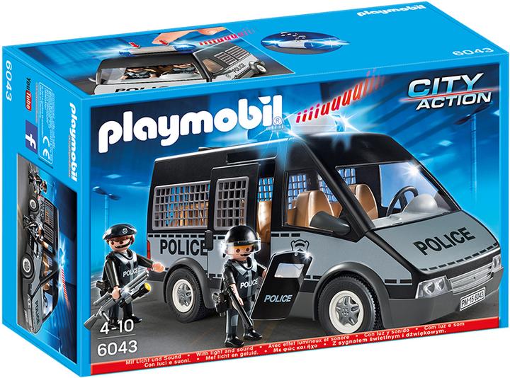 Immagine prodotto Playmobil Auto di pattuglia della polizia con luci e suoni (6043, Playmobil Città d'azione)