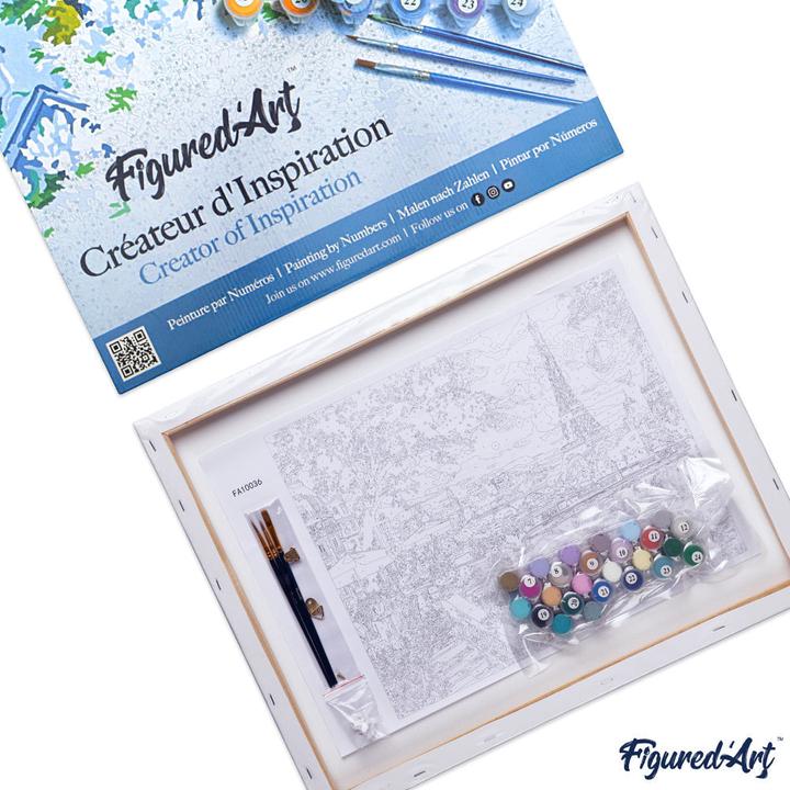 Actual product image Figured'Art Painting by Numbers "Van Gogh - Starry Night" 40 x 50 cm, on stretcher frame