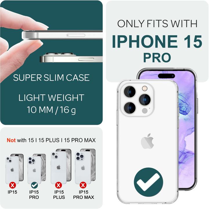 Immagine prodotto Nalia Copertura trasparente a 360 gradi (Apple iPhone 15 Pro)