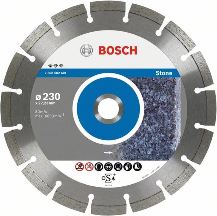 Actual product image Bosch Professional Zubehör Diamond cutting disc Standard for Stone, 125 x 22.23 x 1.6 x 10 mm, 1-pack