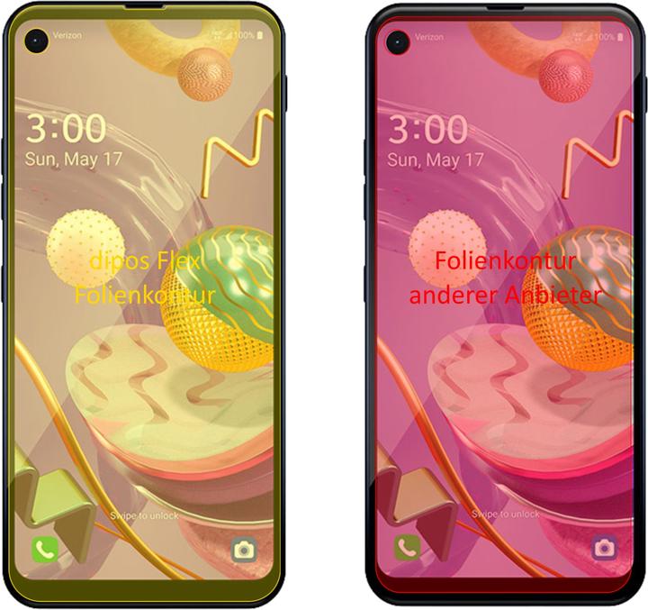 Actual product image Dipos Screen Protector Full-Cover 3D (2 Piece, LG Q70)
