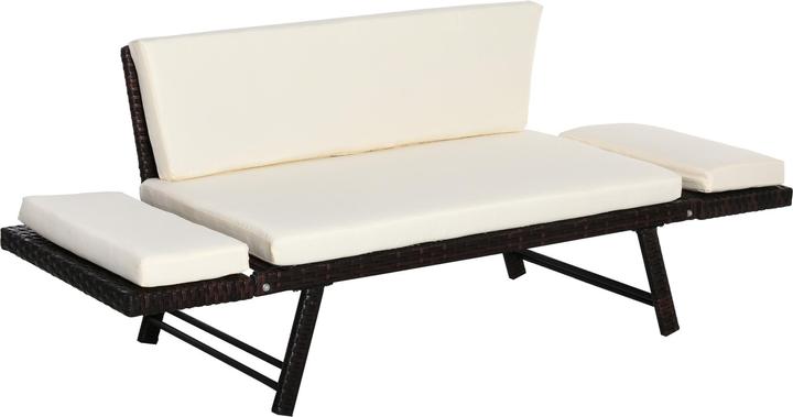 Actual product image Outsunny Garden Sofa with Folding Armrests