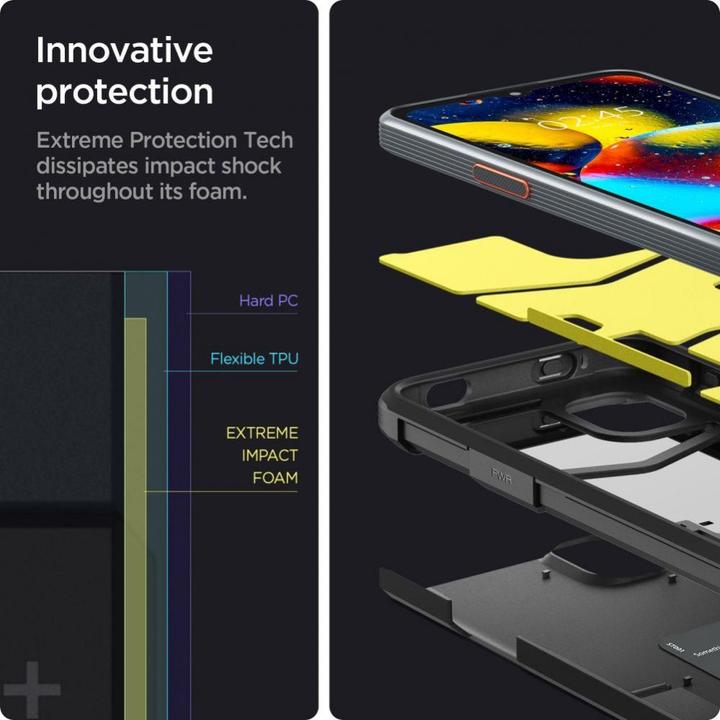 Actual product image Spigen TOUGH ARMOR GALAXY XCOVER 6 PRO Black (Samsung Galaxy XCover 6 Pro)