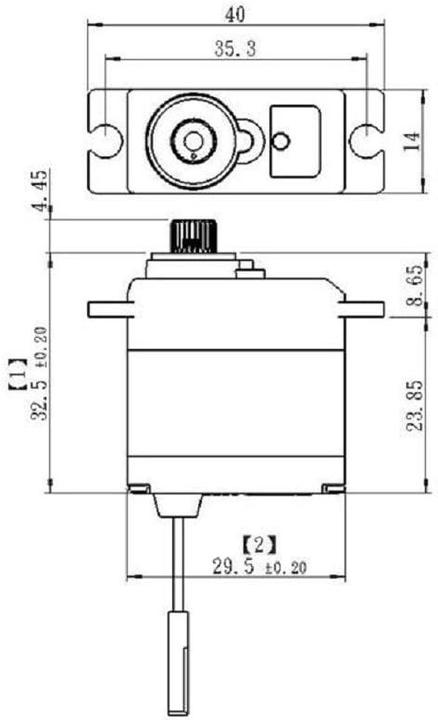Image du produit Savöx Mini Servo SW-0250MG+, 5.0 kg Digital, étanche à l'eau