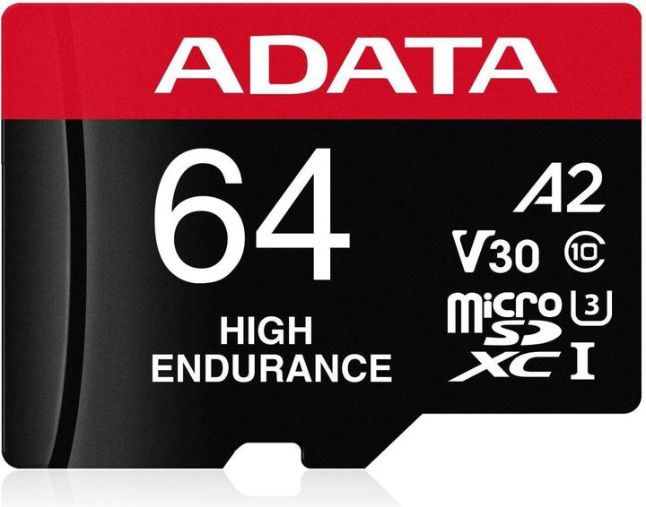 Adata microSDXC card High Endurance 64 GB (64 GB, microSDXC, U3, UHS-I)