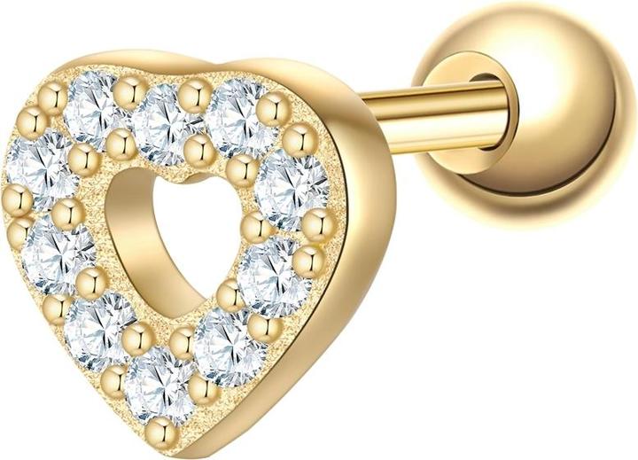 Image du produit Glanzstücke München Clou d'oreille femme coeur argent sterling - 37384 (Argent Sterling)