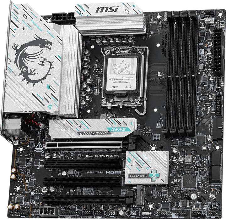 Image du produit MSI B860M GAMING PLUS WIFI LGA1851 MB (Prise S1, Intel B860, mATX)