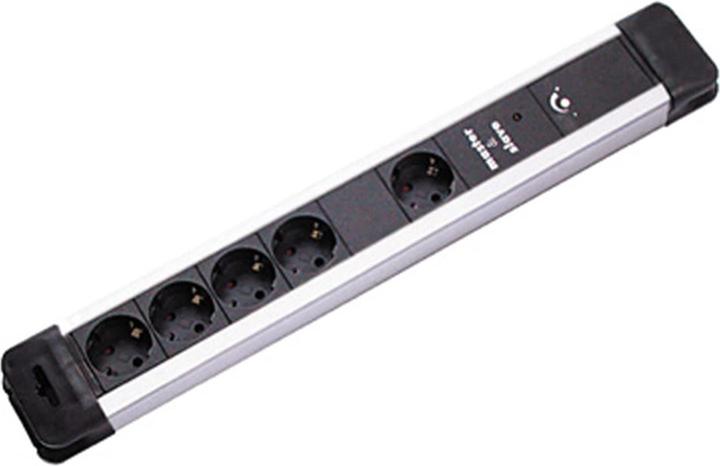 Image du produit Bachmann Prise multiple CONNECTUS 4+1x contact de protection, Master & Slave, plastique, 2 m (4 x, CEE 7/3, 2 m)