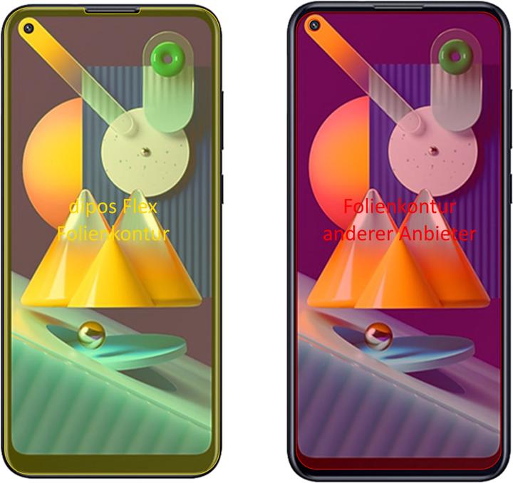 Produktbild Dipos Displayschutzfolie Full-Cover 3D (2 Stück, Samsung Galaxy M11)