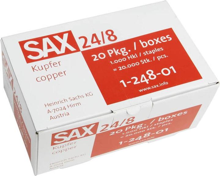 Produktbild SAX Heftklammern, 24/8, 1000 Stück, 248 (1000 x)