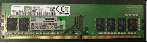 Produktbild HPE DIMM 8GB PC4-2666V-E 1Gx8 S (1 x 8GB, 2666 MHz, DDR4-RAM, DIMM)