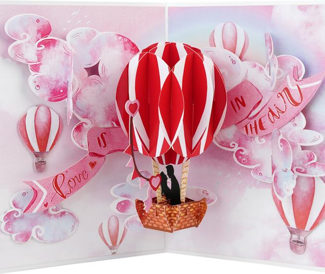 Produktbild MU Classic 3D Pop-Up Grusskarte - Love is in the air (1 Stk.)
