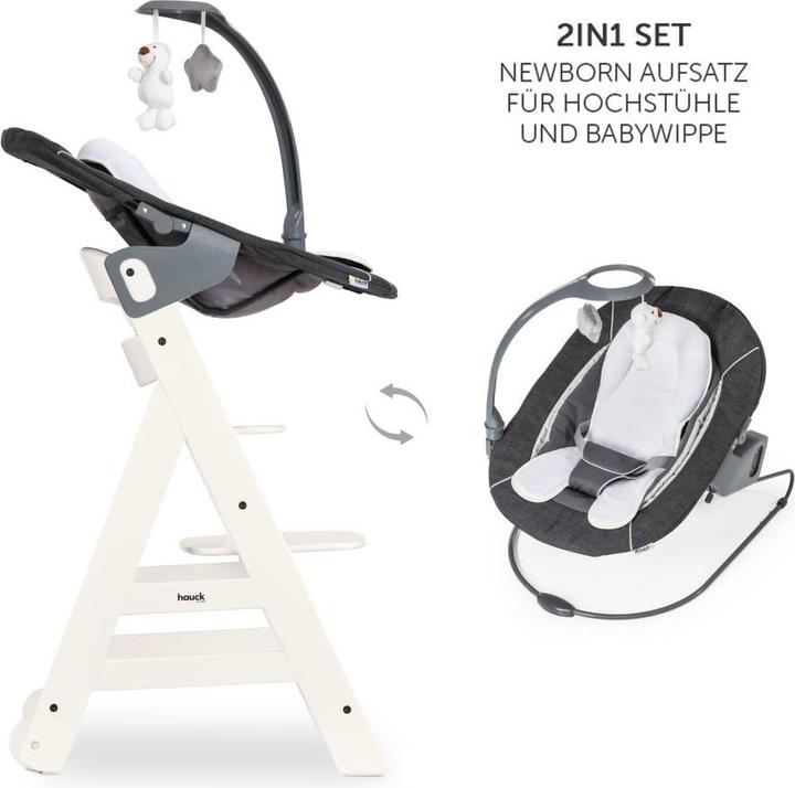 Produktbild Hauck Hochstühle Beta Plus White 5-tlg. Newborn Set - Hochstuhl + 2in1 (Hochstuhl)