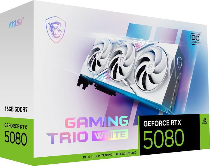 Actual product image MSI GeForce RTX 5080 GAMING TRIO OC WHITE (16 GB)