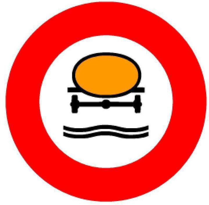 Actual product image BRW No vehicles carrying water pollutants sign 2.11