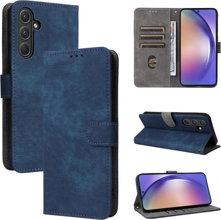 Produktbild Cover-Discount Galaxy A55 - Etui mit RFID Blocker blau (Samsung Galaxy A55)