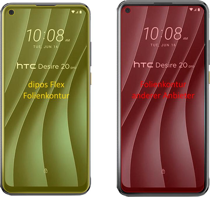 Produktbild Dipos Displayschutzfolie Full-Cover 3D (2 Stück, HTC Desire 20 Pro)