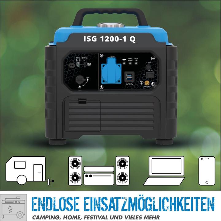 Actual product image Güde Inverter Stromerzeuger ISG 1200-1 Q (1200 W, 3 l)
