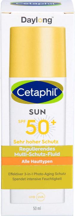 Actual product image Daylong Cetaphil sun SPF 50+ Multi-Protection Fluid Face, 50 ml Lotion (Sun lotion, SPF 50+, 50 ml)