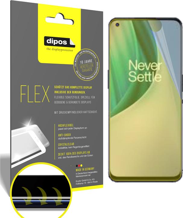 Produktbild Dipos Displayschutzfolie Full-Cover 3D (2 Stück, OnePlus Nord N100)
