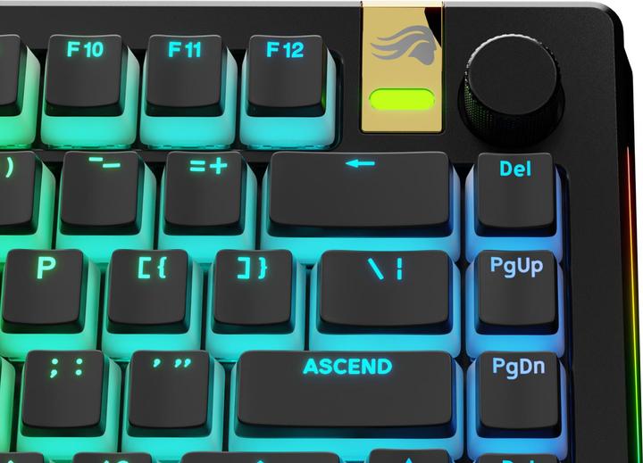 Actual product image Glorious Aura V3 Keycaps, ANSI Layout (US), PBT, Doubleshot - Black