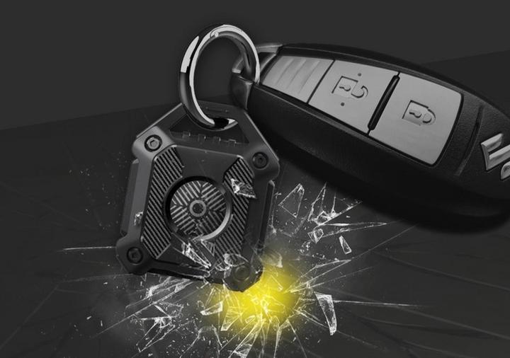 Actual product image Screenguard Apple Airtag Rugged Waterproof Case with key ring