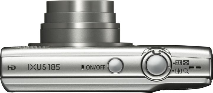 Actual product image Canon IXUS 185 Silver - Import (28 - 224 mm, 20 Mpx, 1/2,3'')