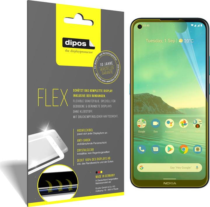 Produktbild Dipos Displayschutzfolie Full-Cover 3D (2 Stück, Nokia 3.4)