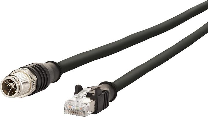 Image du produit Metz Connect Câble de liaison M12 ST-RJ45 ST, 4 pôles codage X (F/FTP, CAT6, 5 m)
