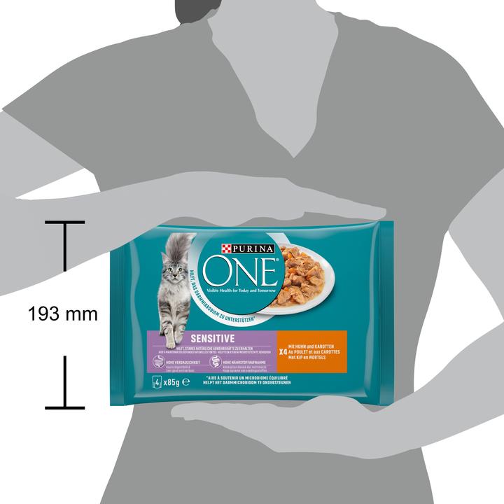 Produktbild Purina ONE Sensitive (Adult, 4 Stk., 340 g)