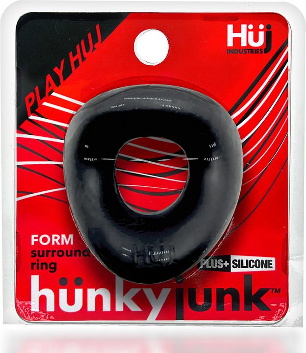 Actual product image Hünkyjunk Form - Curvy Cockring - Tar Ice