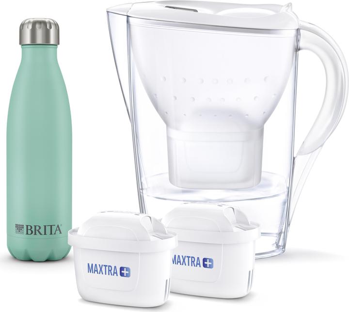 Produktbild Brita Marella + 2 Filterkartuschen und Trinkflasche