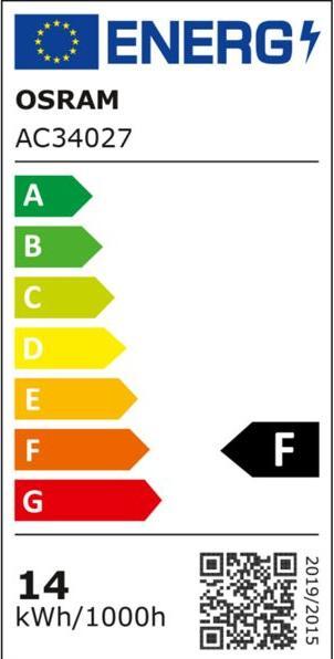 Energie-Label Osram He T5 (G5, 14 W, 1200 lm, 1 x, F)