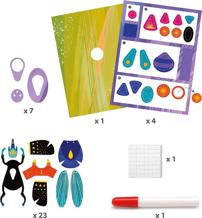 Actual product image Djeco 3D Images Paper Beetle