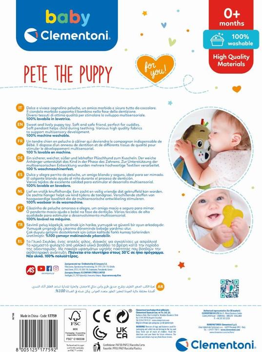 Actual product image Clementoni Baby - soft toy Pete the Puppy (30 cm)