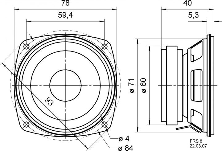 Actual product image Visaton HiFi-Breitbandlautsprecher FRS 8 - 8