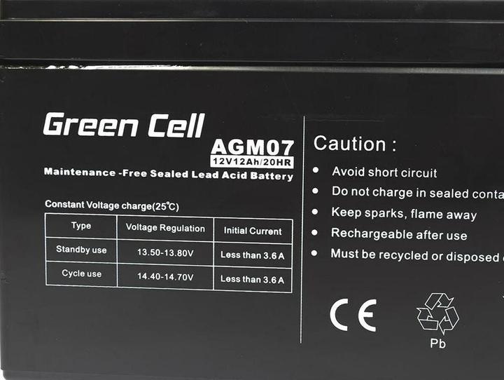 Actual product image GreenCell AGM07 (12 V, 12 Ah)
