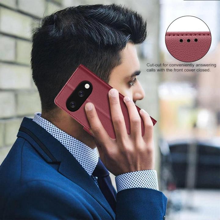 Actual product image Binfen Color Google Pixel 9a - BINFEN Leder Etui Hülle mit RFID Blocker (Google Pixel 9a)