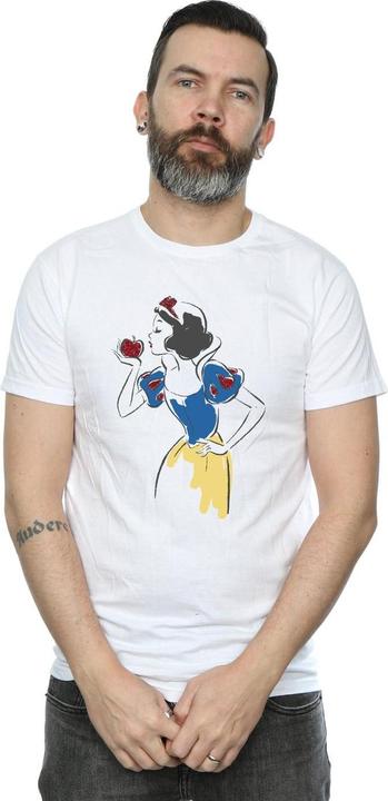 Actual product image Disney Princess Mens Snow White Apple Glitter T-Shirt (XL)