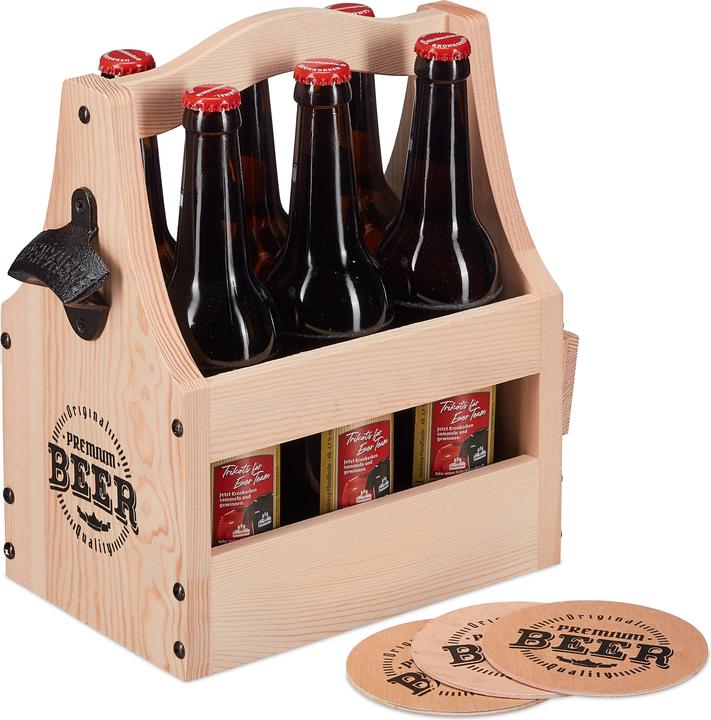 Produktbild Relaxdays Bierträger (1 x, 28.5 x 16 x 30 cm)