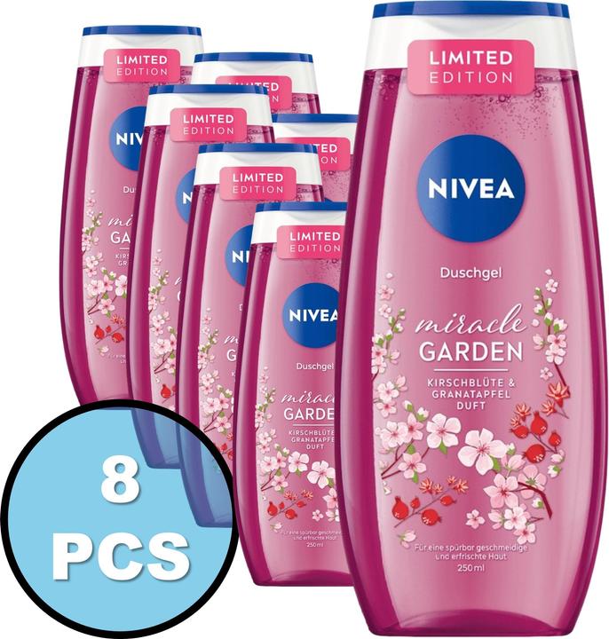 Immagine prodotto NIVEA 8xGel doccia giardino miracoloso fiori di ciliegio (250 ml)