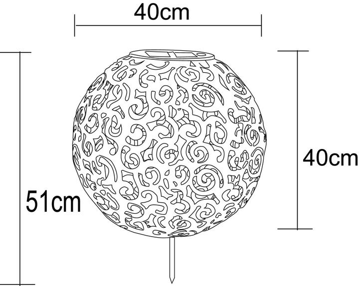Produktbild Globo Solarleuchte Metall Silberfarben, 1xled (IP44)