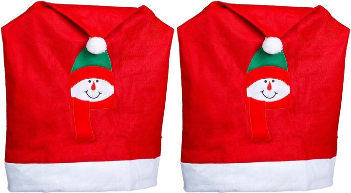 Actual product image Novaliv Christmas Chair Cover Set I Red I Father Christmas Hat I Chair Cover Christmas Decoration