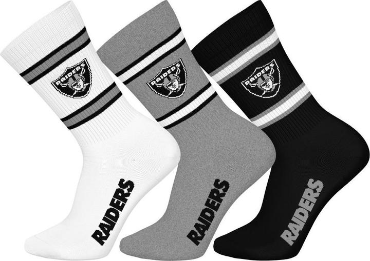 Image du produit Barefoot Las Vegas Raiders 3pk Crew Socks 35-38 (35 - 38)