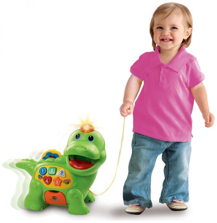 Produktbild VTech 157703 Baby Interactive Feed Me Dino | Musical Baby Toy with Numbers and Phrases (English Vers