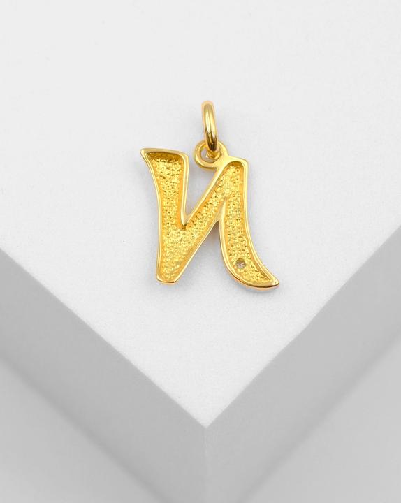 Actual product image Muau Letter (750/18 K Yellow gold)