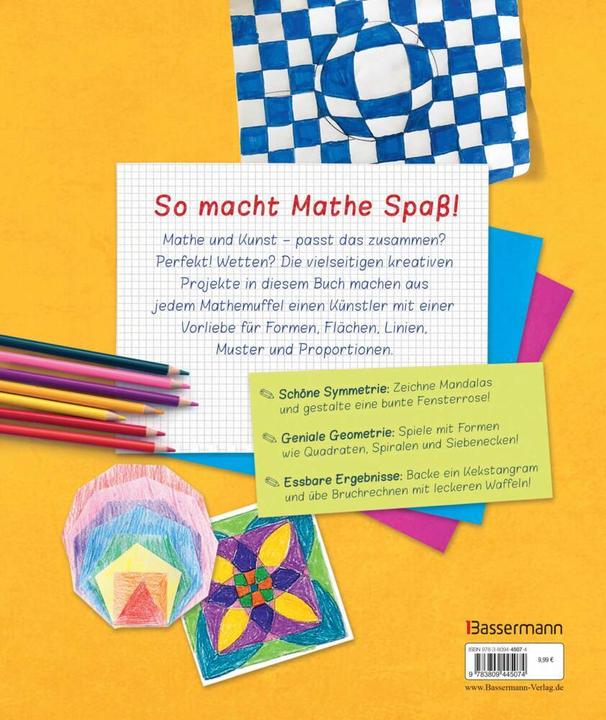 Produktbild Mathe verstehen mit Kunst. Zeichnen, malen, basteln, gestalten und nebenbei Mathe lernen. Für