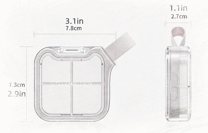 Immagine prodotto Stride Medibox mit 4 Fächern, grün-rosa